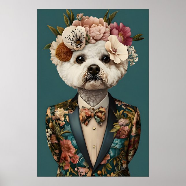Bichon Frise In Suit Poster, Bichon Frise Poster (Vorne)