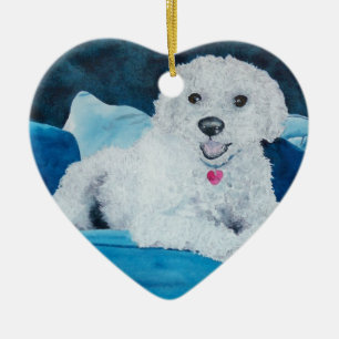 Bichon Frise Keramik Ornament