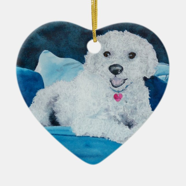 Bichon Frise Keramik Ornament (Vorne)