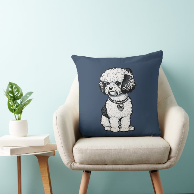 Bichon Frise Kissen (Stuhl )