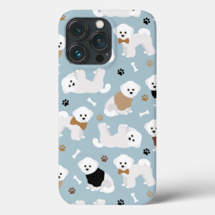 Bichon Frise Knochen und Paws Blue Case-Mate iPhone Hülle