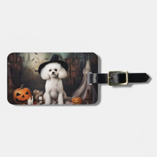 Bichon Frise Kürbisse Halloween Gruselig Gepäckanhänger