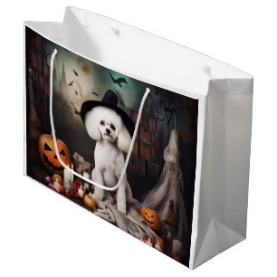 Bichon Frise Kürbisse Halloween Gruselig Große Geschenktüte