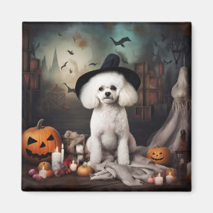 Bichon Frise Kürbisse Halloween Gruselig Magnet