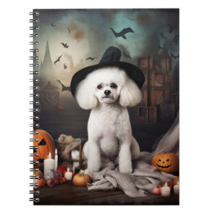 Bichon Frise Kürbisse Halloween Gruselig Notizblock