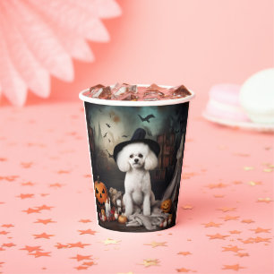 Bichon Frise Kürbisse Halloween Gruselig Pappbecher