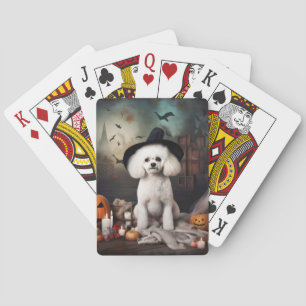 Bichon Frise Kürbisse Halloween Gruselig Spielkarten