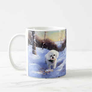 Bichon Frise Lass es schneien Weihnachten Kaffeetasse
