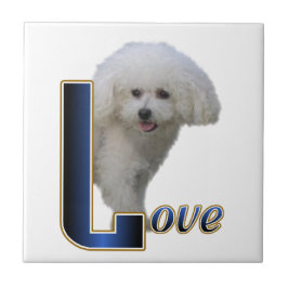 Bichon Frise Liebe Fliese