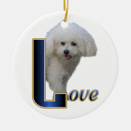 Bichon Frise Liebe Keramik Ornament