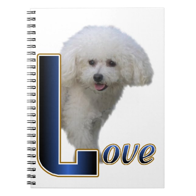 Bichon Frise Liebe Notizblock (Vorderseite)