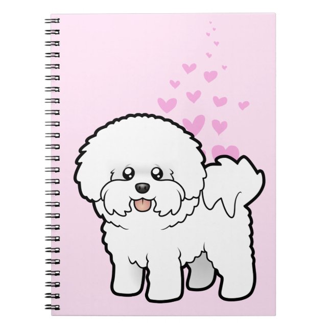 Bichon Frise Liebe Notizblock (Vorderseite)