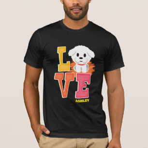 Bichon Frisé liebt niedliche Farbe T-Shirt