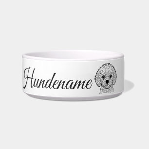 Bichon Frise Line Art personalized bowl Napf