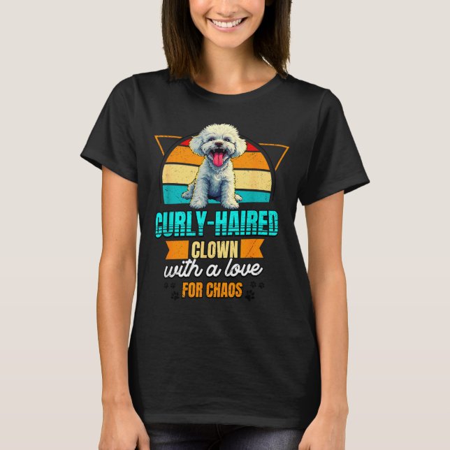 Bichon Frise Lover Funny Bichon Frise Retro  T-Shirt (Vorderseite)