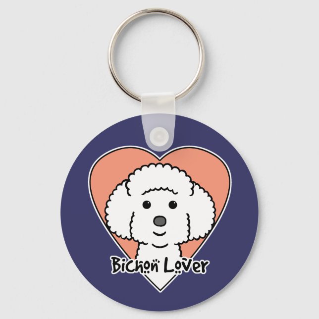 Bichon Frise Lover Schlüsselanhänger (Vorderseite)