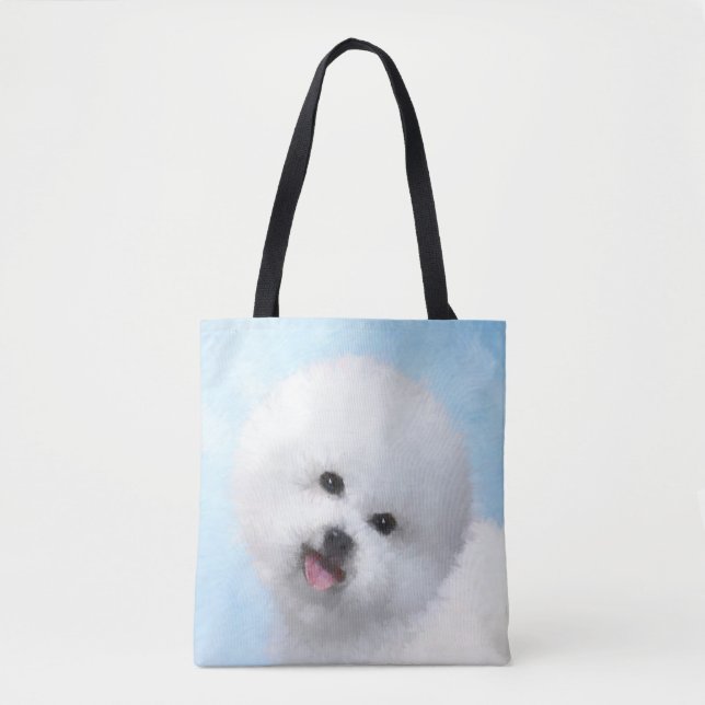 Bichon Frise Malerei - Niedliche Original Dog Art (Vorderseite)