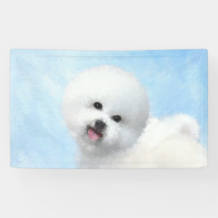 Bichon Frise Malerei - Niedliche Original Dog Art Banner