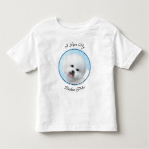 Bichon Frise Malerei - Niedliche Original Dog Art Kleinkind T-shirt