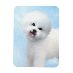Bichon Frise Malerei - Niedliche Original Dog Art Magnet