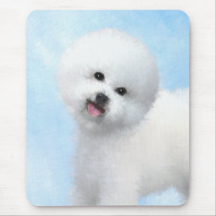 Bichon Frise Malerei - Niedliche Original Dog Art Mousepad