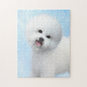 Bichon Frise Malerei - Niedliche Original Dog Art Puzzle