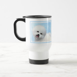 Bichon Frise Malerei - Niedliche Original Dog Art Reisebecher