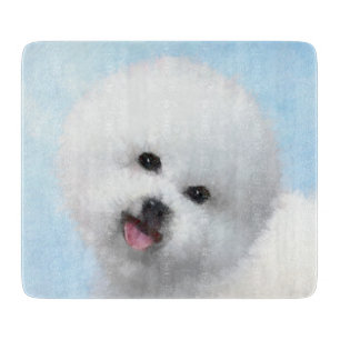 Bichon Frise Malerei - Niedliche Original Hunde Ku Schneidebrett