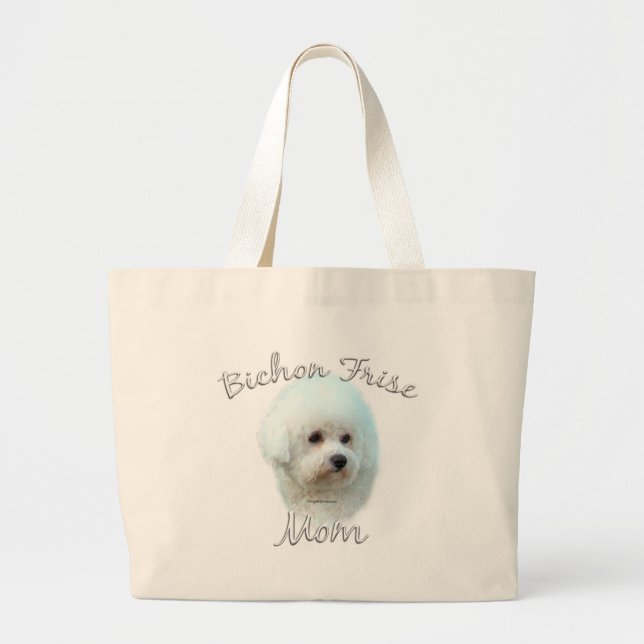 Bichon Frise Mama 2 Jumbo Stoffbeutel (Vorne)