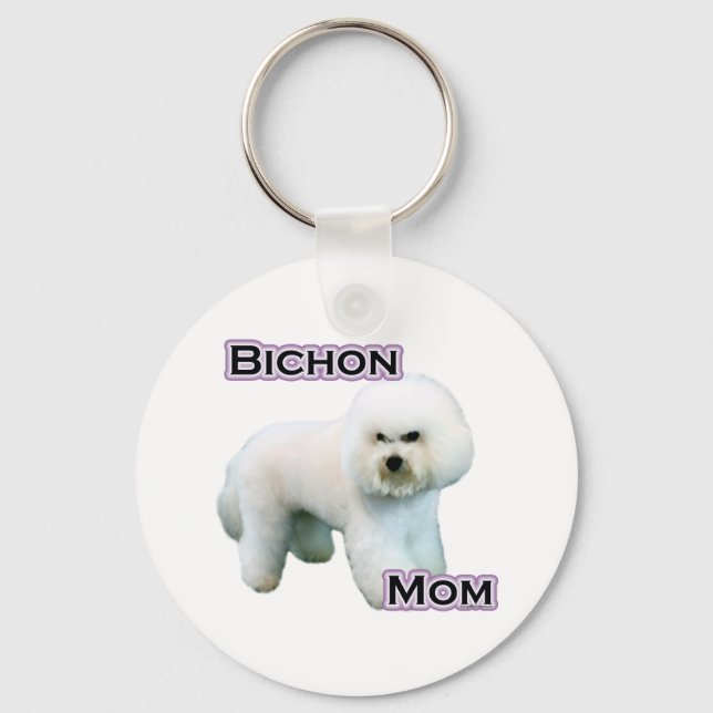 Bichon Frise Mama 4 - Schlüsselanhänger (Vorderseite)