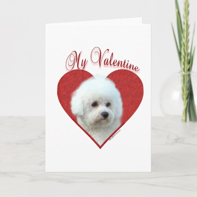 Bichon Frise mein Valentinsgruß Feiertagskarte (Vorderseite)