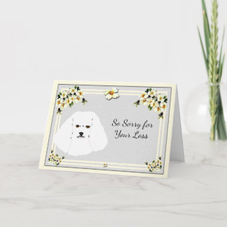 Bichon Frise mit Dogwood-Beileid Karte