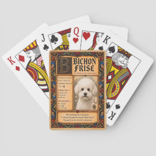 Bichon Frise, mittelalterliche Bestiarien-Kunst Spielkarten
