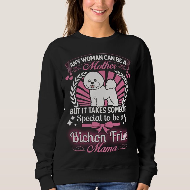 Bichon Frise Mutter Sweatshirt (Vorderseite)