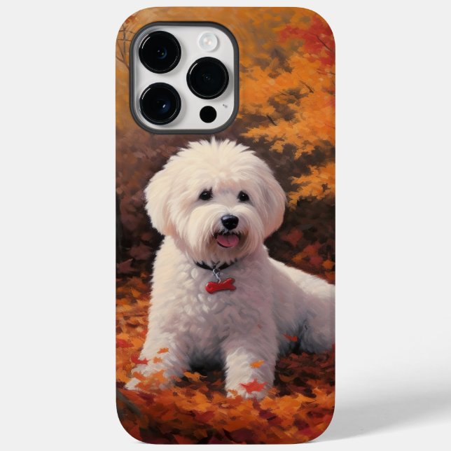 Bichon Frise n Herbstleaves Fall Inspiriert Case-Mate iPhone Hülle (Rückseite)