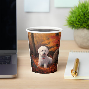 Bichon Frise n Herbstleaves Fall Inspiriert Pappbecher