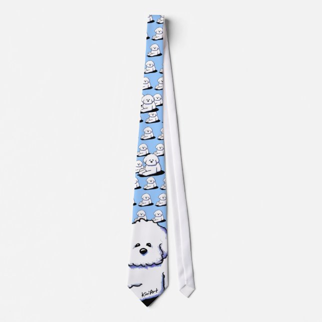 Bichon Frise Neck Tie Krawatte (Vorderseite)
