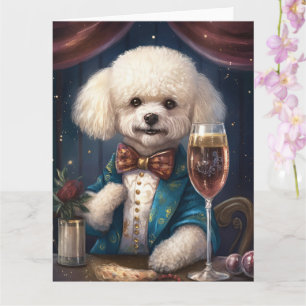 Bichon Frise New Year Karte