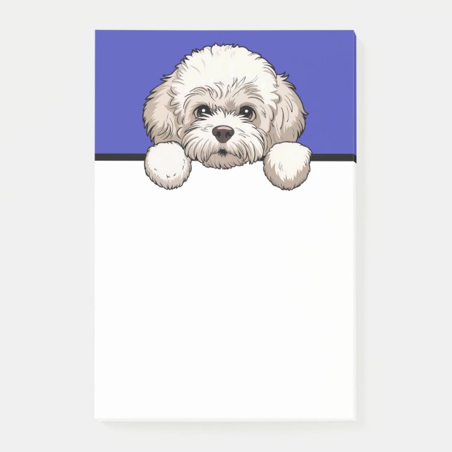 Bichon Frise Niedlich Bichon Puppy Dog Lover Gesch Post-it Klebezettel (Vorderseite)