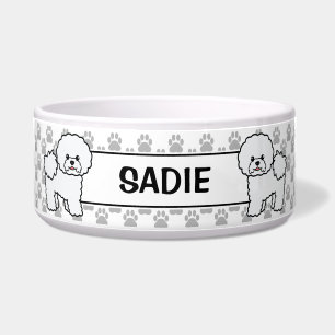 Bichon Frise Niedlich Cartoon Hunde & Individuelle Napf