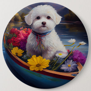 Bichon Frise on a Paddle: Ein Landschaftliches Abe Button