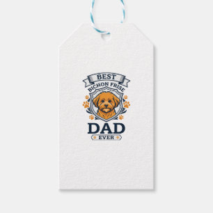 Bichon Frise Papa für immer Hundepfotenabdrücke Geschenkanhänger