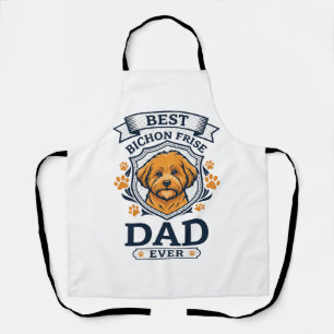 Bichon Frise Papa für immer Hundepfotenabdrücke Schürze