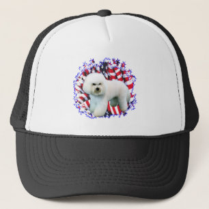 Bichon Frise Patriot Truckerkappe