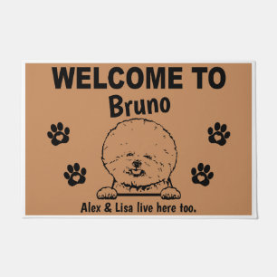 Bichon Frise Personalized Door Mat Doormat  Fußmatte