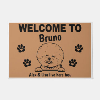 Bichon Frise Personalized Door Mat Doormat Fußmatte