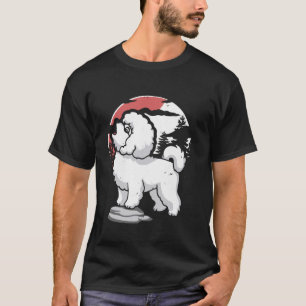 Bichon Frise Pet - Hunde Zucht Moon Howling T-Shirt