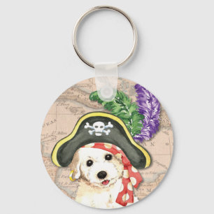 Bichon Frise Pirate Schlüsselanhänger