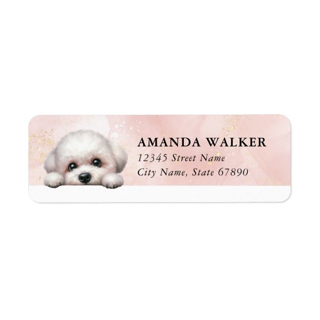 Bichon Frise Return Address Labels (Vorne)