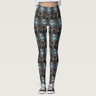 Bichon Frise Riding Motorrad Halloween Beängstigen Leggings